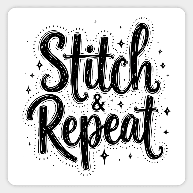 Stitch and Repeat Sticker by CreativeSage